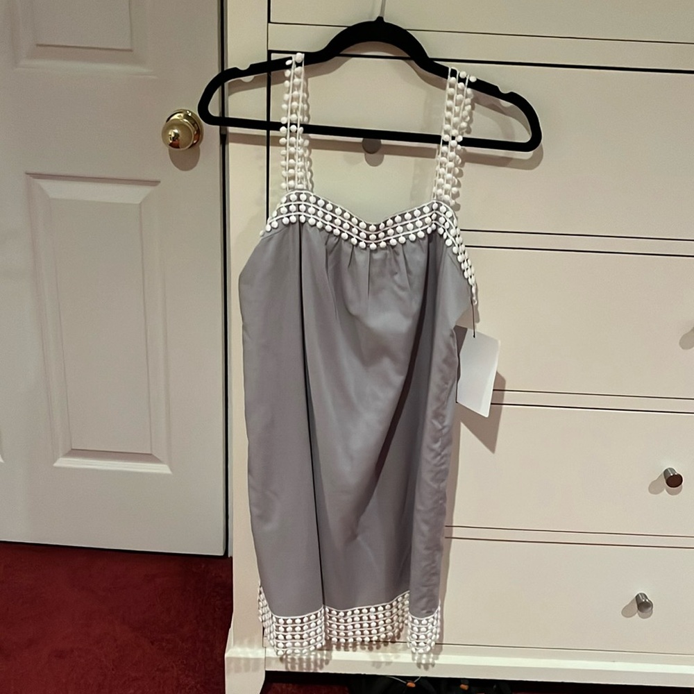 Grey dress - wire trim size 6